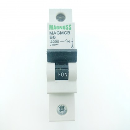 Magnuss MAGMCBB6 B6 6A 6 Amp MCB Circuit Breaker Type B